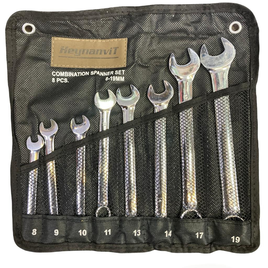 آچار یکسر تخت یکسر رینگی حینانویت کد 08 مجموعه 8 عددی