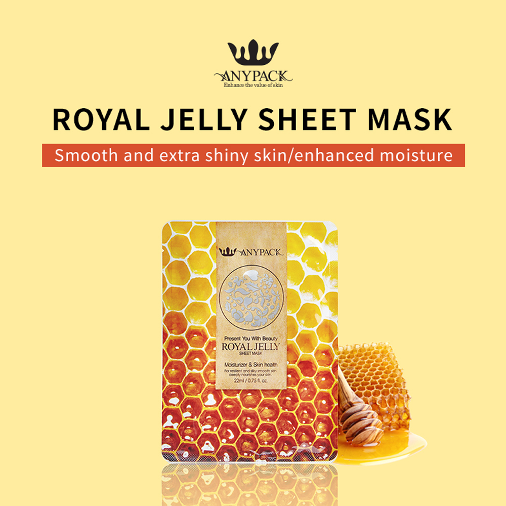 ماسک صورت آنیپک مدل ژل رویال حجم 22 میلی لیتر بسته 10 عددی