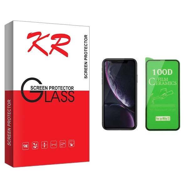 محافظ صفحه نمایش سرامیکی کی آر مدل +HD مناسب برای گوشی موبایل اپل iPhone XR