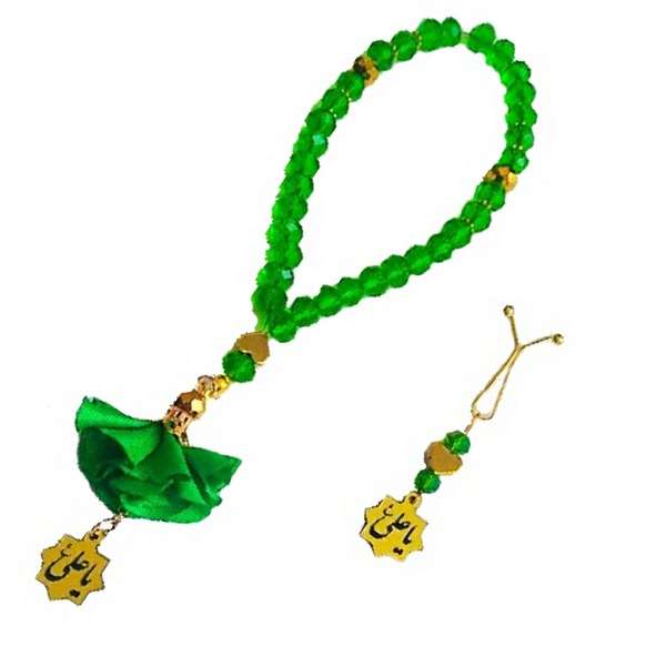 تسبیح مدل گلدار غدیر به همراه گیره روسری