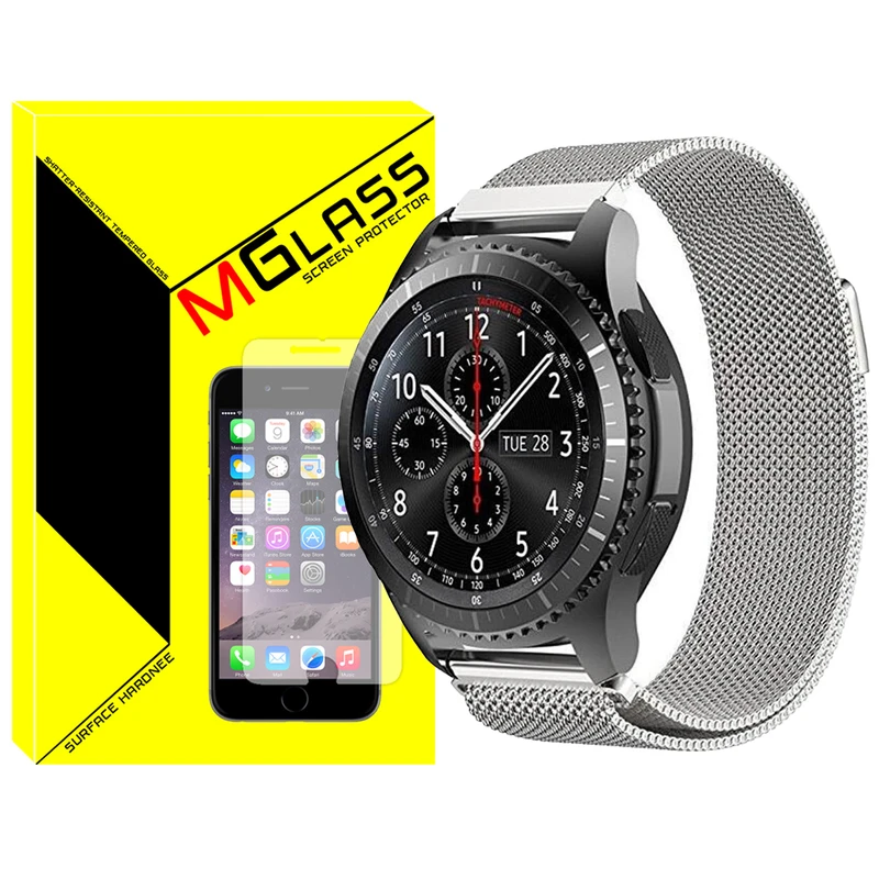 بند ام‌گلس مدل Milanese مناسب برای ساعت هوشمند سامسونگ Galaxy Watch Active 1 / Active 2 40mm / Active 2 44mm / Watch 3 41mm