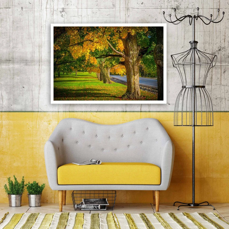 تابلو بکلیت طرح طبیعت درخت و خزان مدل W2546