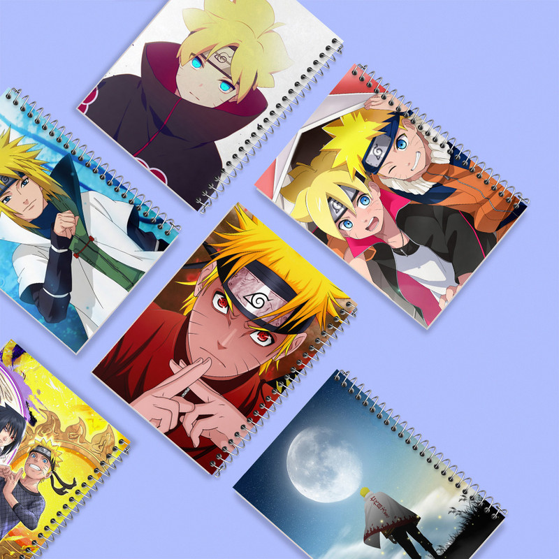 دفتر مشق 100 برگ خندالو طرح انیمه ناروتو کد 662 مجموعه 6 عددی