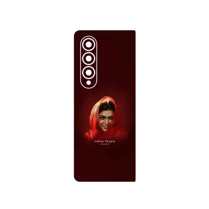 برچسب پوششی ماهوت مدل Portrait of an Indian Woman مناسب برای گوشی موبایل سامسونگ Galaxy Z Fold4