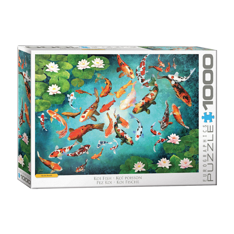 پازل 1000 تکه یوروگرافیکس پازلز مدل Colorful Koiscape كد 5696-6000