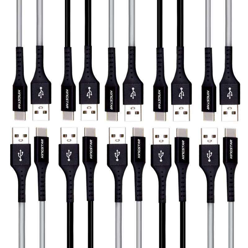 کابل تبدیل USB به USB-C کینگ استار مدل K65C طول 1.2 متر بسته 10 عددی