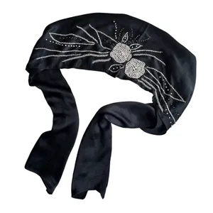 شال زنانه مدل مجلسی ساتن پتینه سنگدوزی شده کد 49