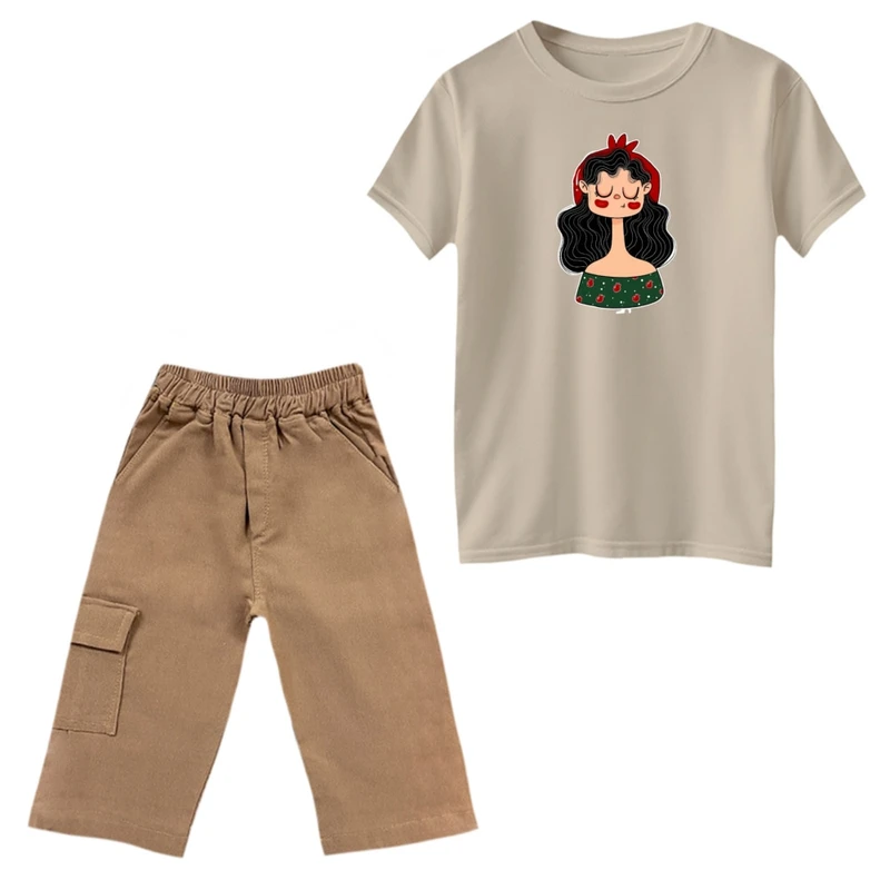 ست تی‌شرت و شلوارک دخترانه مدل دختر یلدایی