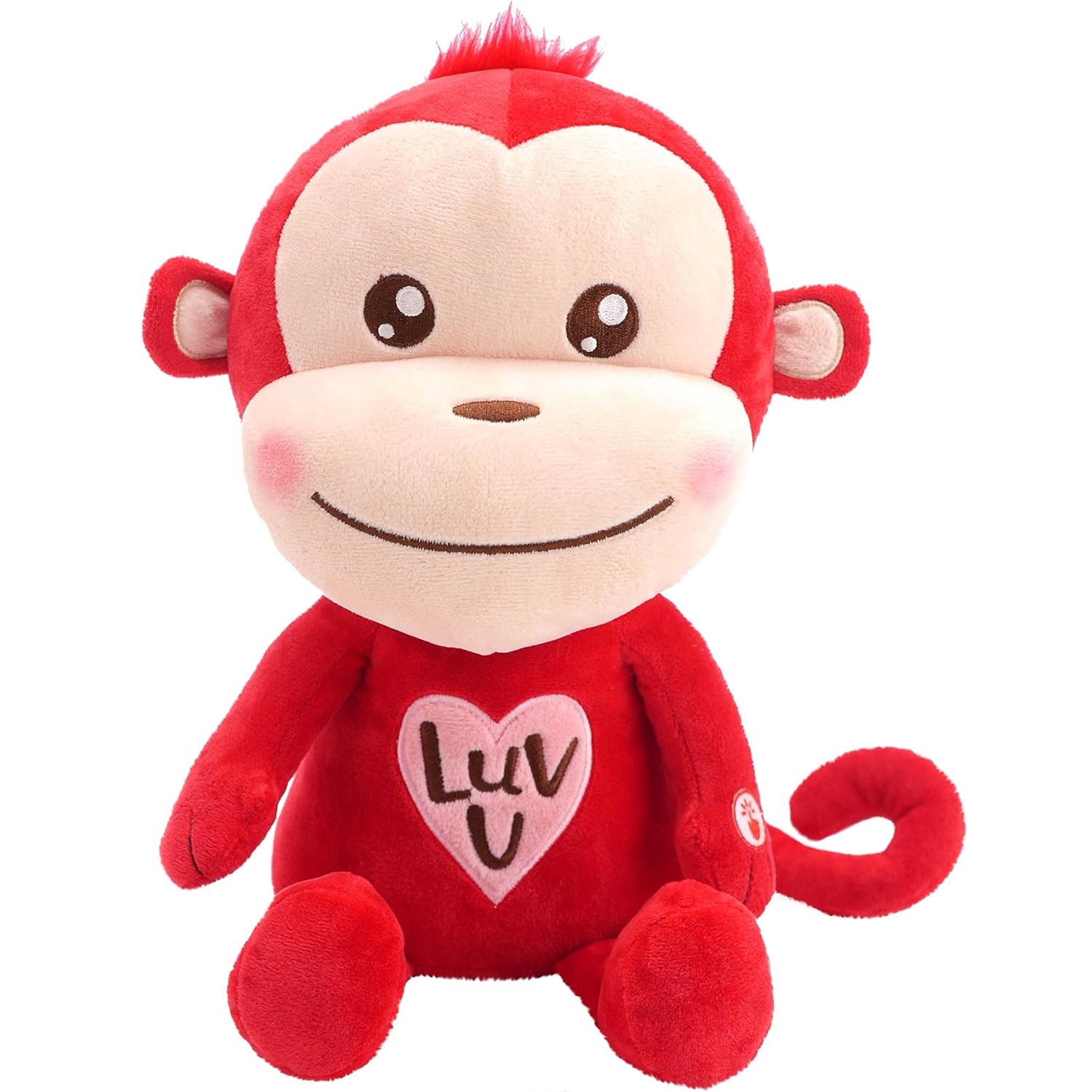 عروسک طرح میمون مدل Hallmark LUV U Monkey کد SZ13/1115 ارتفاع 30 سانتی‌متر