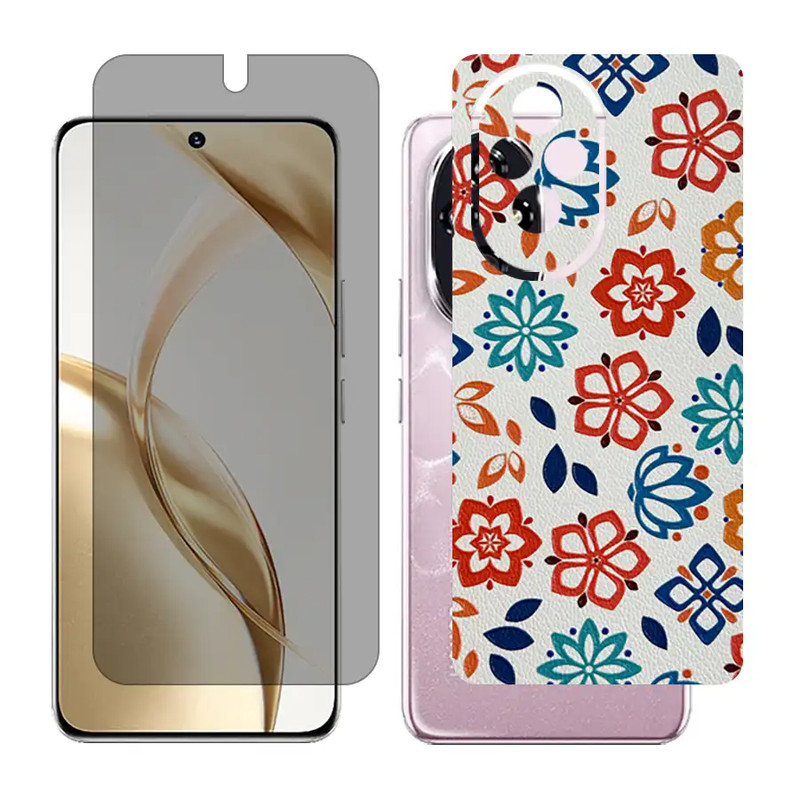 محافظ صفحه نمایش حریم شخصی گلس مدل Together مناسب برای گوشی موبایل آنر 200 / Honor 200 به همراه برچسب پوششی پشت گوشی