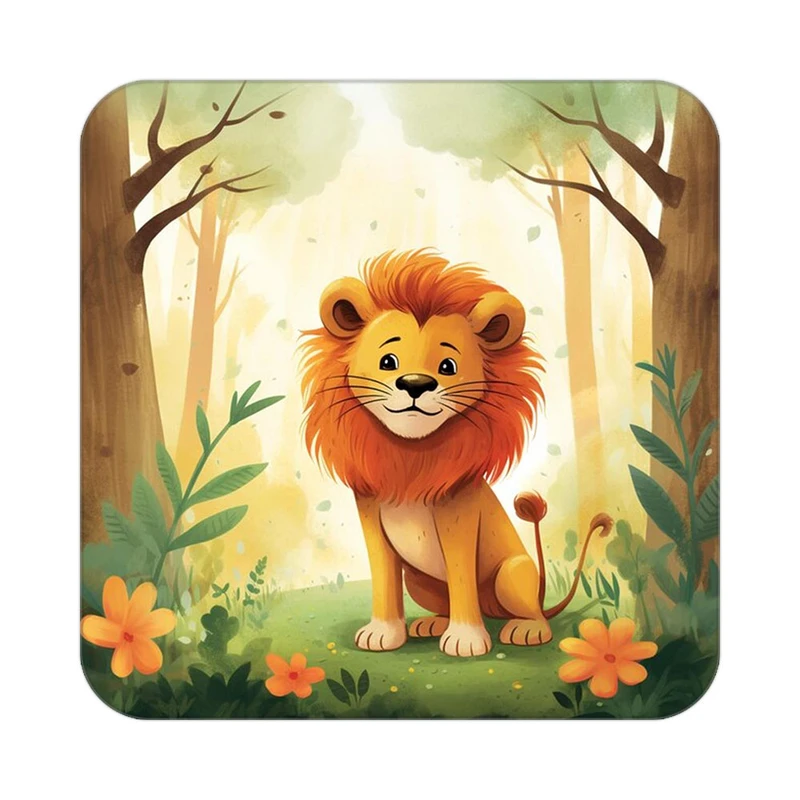 زیر لیوانی کاکتی طرح شیر مدل mp24217