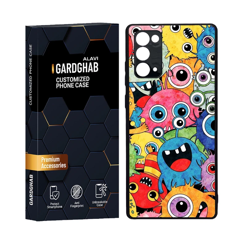 کاور گارد قاب علوی مدل دور ژله ای پشت گلس کارتونی و انیمه مناسب برای گوشی موبایل سامسونگ  Galaxy Note 20