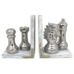 نگهدارنده کتاب مدل مهره های شطرنج مجموعه 2 عددی