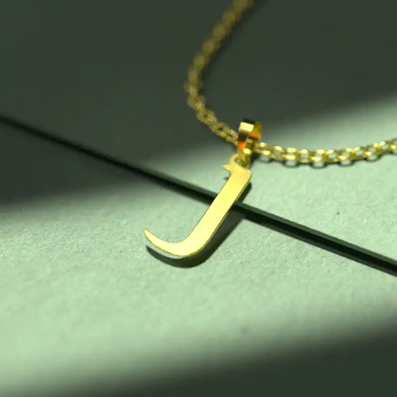 گردنبند طلا 18 عیار زنانه مدوپد مدل حرف J کد H3-1-1322