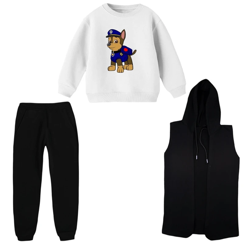 ست 3 تکه لباس راحتی بچگانه مدل سگ نگهبان کد 04