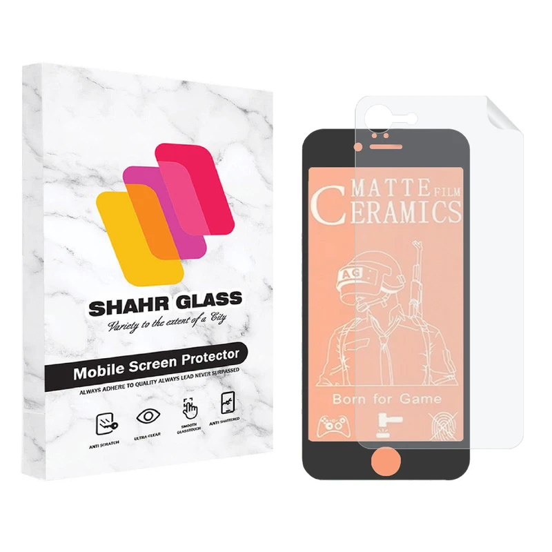 محافظ صفحه نمایش مات شهر گلس مدل 2CMN مناسب برای گوشی موبایل اپل iPhone 6s به همراه محافظ پشت گوشی