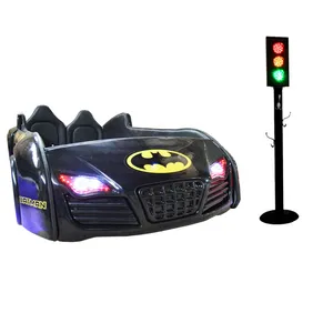 تخت خواب یک نفره مدل بتمن سایز 124x221 سانتی متر به همراه چراغ خواب