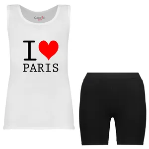 ست تاپ و شلوارک دخترانه مدل 6015