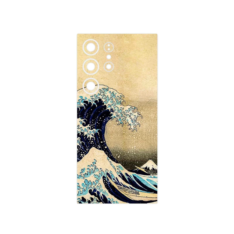 برچسب پوششی ماهوت مدل The Great Wave off Kanagawa of Hokusai مناسب برای گوشی موبایل سامسونگ Galaxy S24 Ultra