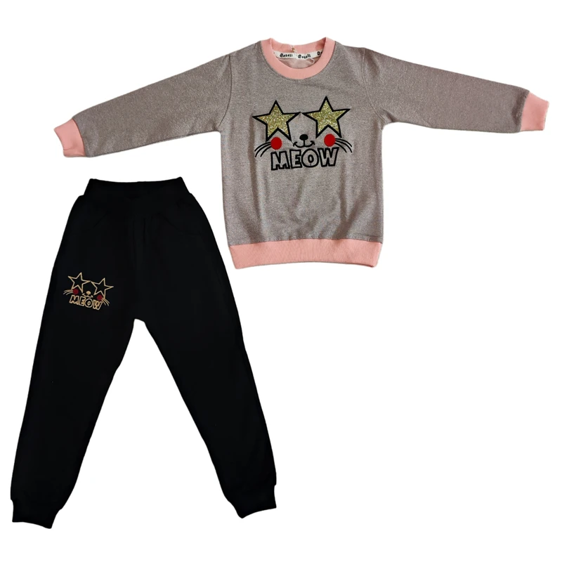 ست سویشرت و شلوار راحتی دخترانه مدل 1367577