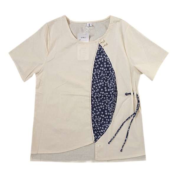 بلوز آستین کوتاه زنانه مدل لینن 155