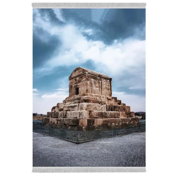 فرش پارچه‌ای دفه مدل فرشینه شانل مخمل طرح فانتزی کد 7262