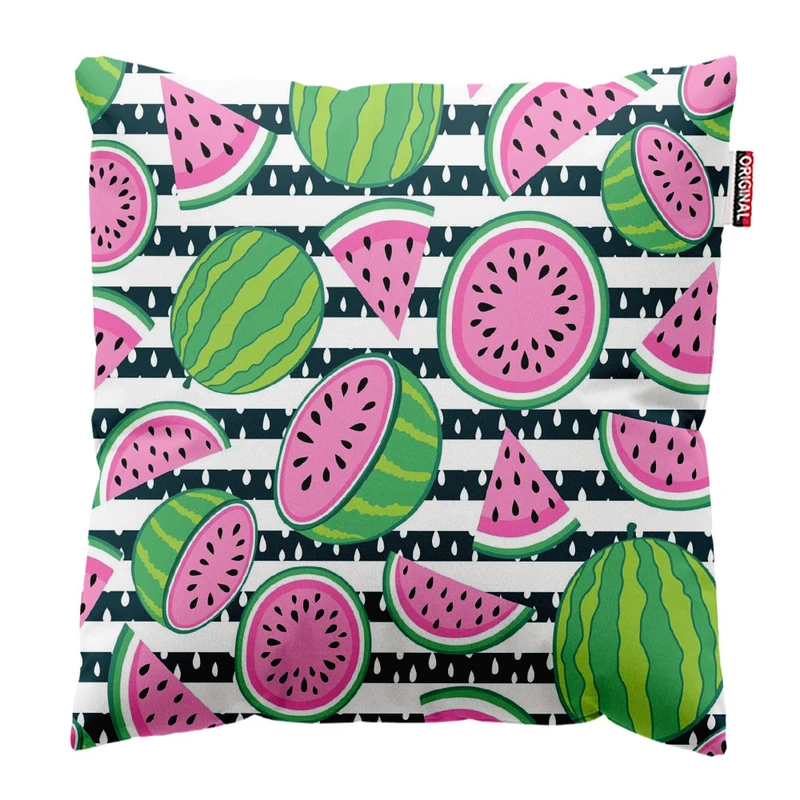 کوسن پاد آفرین طرح هندونه کد 1280 سایز 30*30 سانتی متر