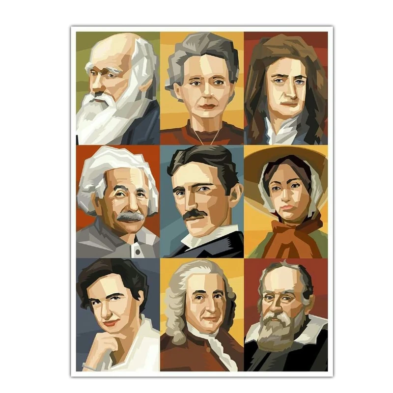 استیکر لپ تاپ و موبایل گوفی طرح مشاهیر مدل Tesla 3 مجموعه 9 عددی