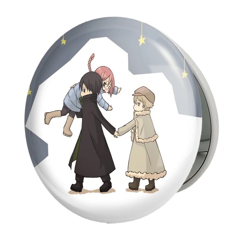 آینه جیبی خندالو طرح انیمه تاریکتر از سیاهی Darker Than Black مدل تاشو کد 23456 