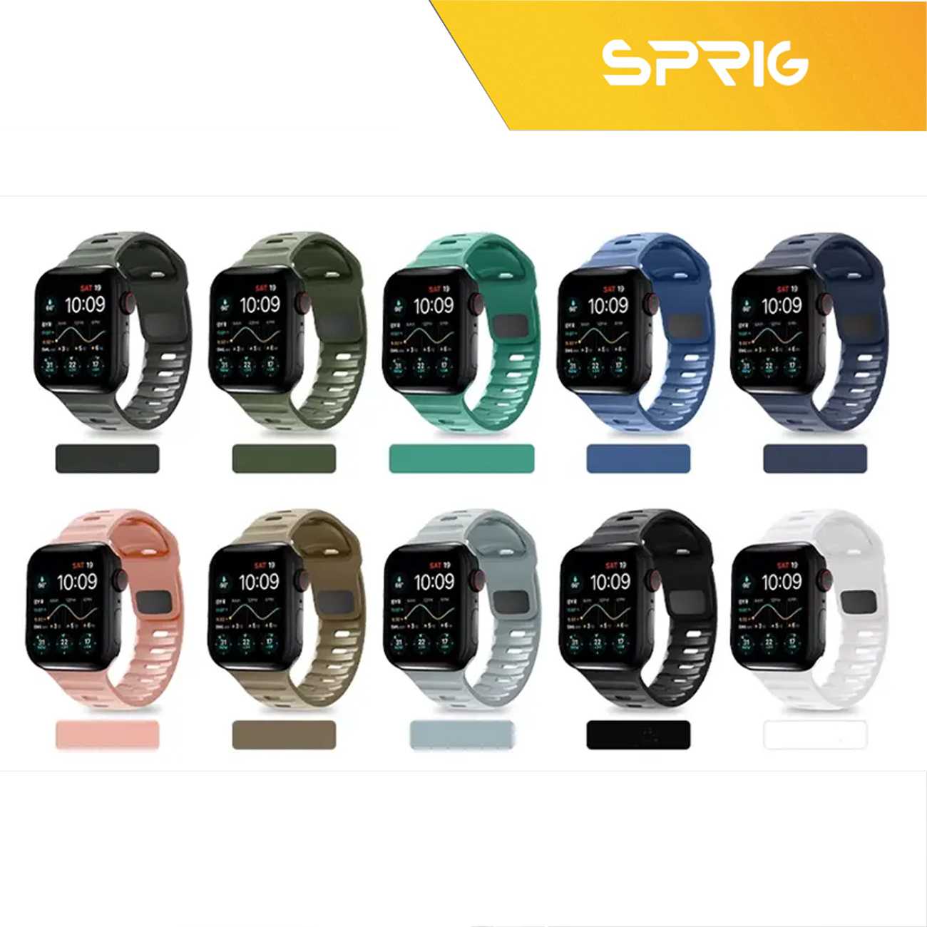 بند اسپریگ مدل Spig Sport strap مناسب برای اپل واچ 42 / 44 / 45 / 49 میلی متر