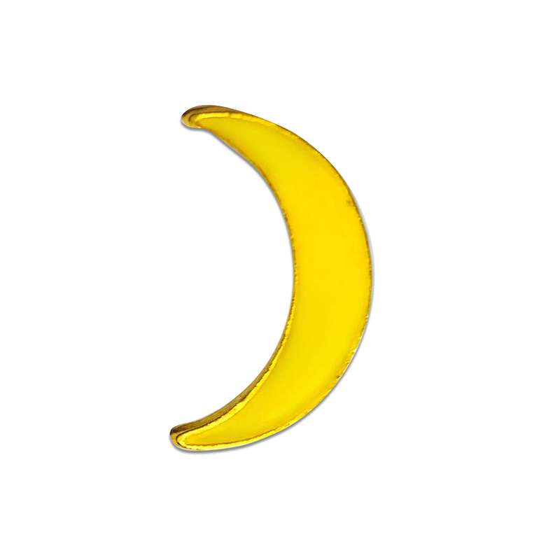 گل سینه دخترانه مدل پین فلزی طرح ماه