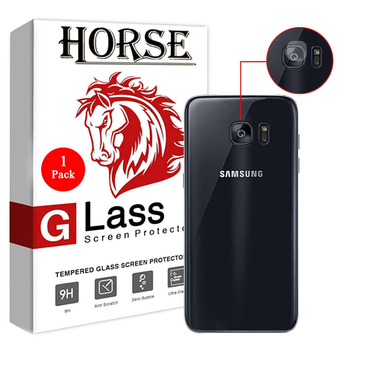 محافظ لنز دوربین هورس مدل UTF مناسب برای گوشی موبایل سامسونگ Galaxy S7 edge