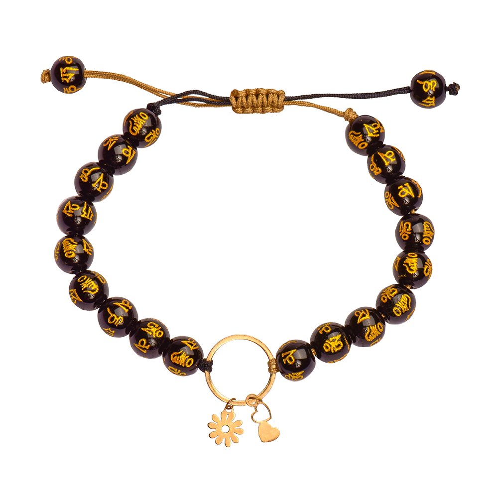 دستبند طلا 18 عیار دخترانه کرابو طرح دایره مدل Krd1030