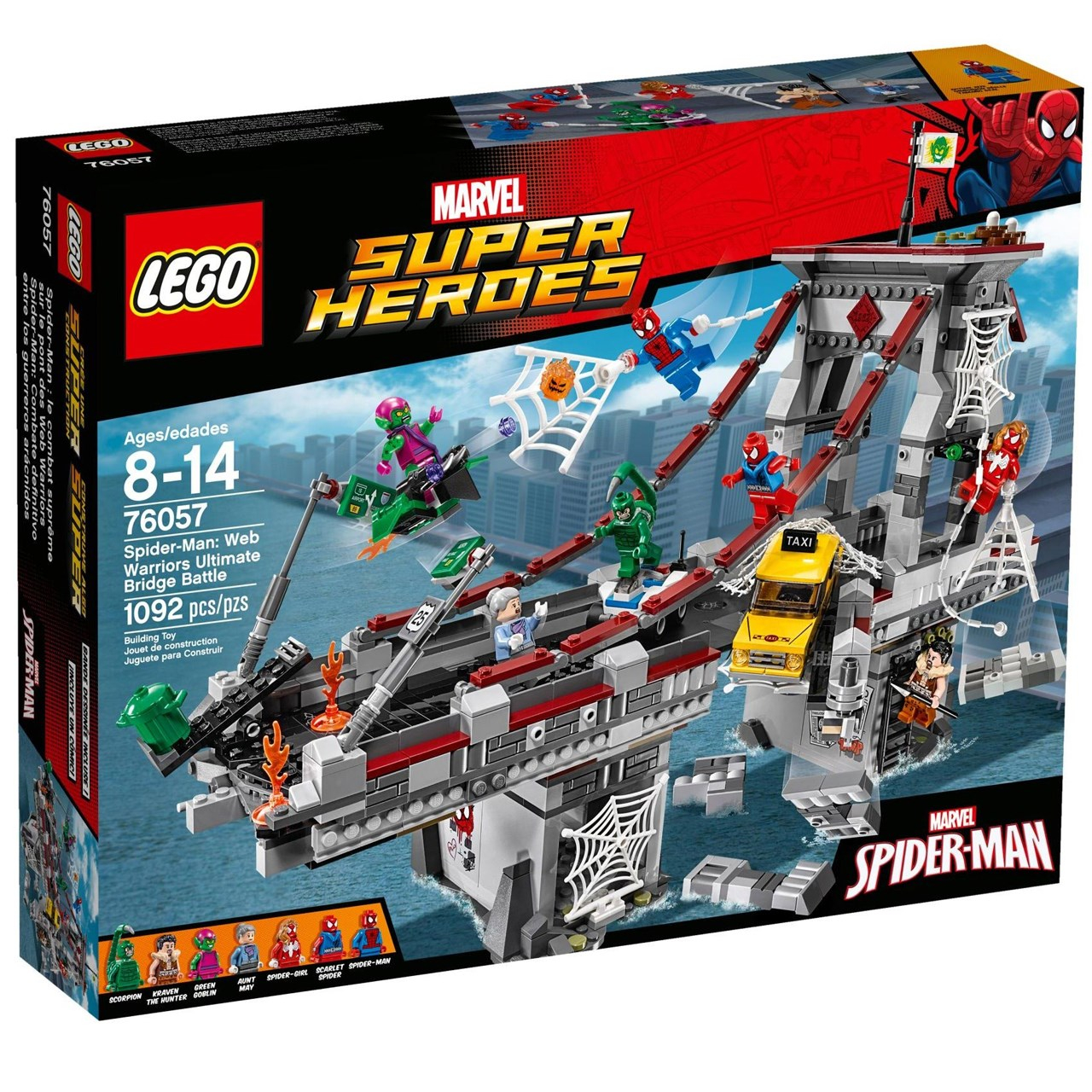 لگو سری Super Heroes مدل Spider Man Web Warriors Ultimate Bridge Battle 76057