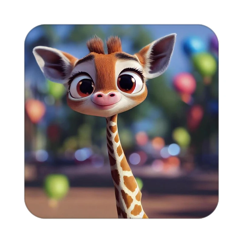 زیر لیوانی کاکتی طرح حیوانات کارتونی مدل mp27882