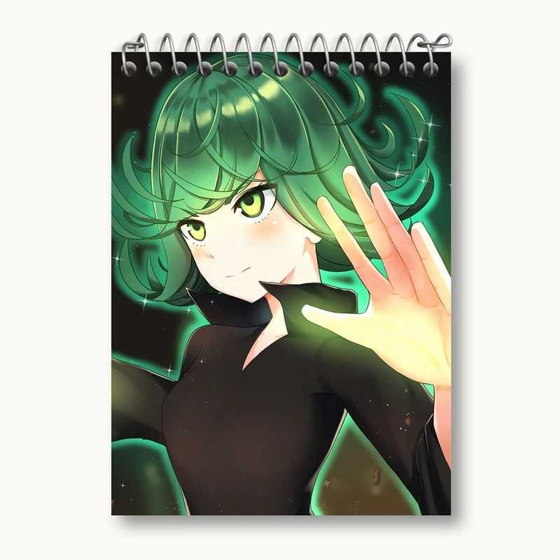 دفتر یادداشت 50 برگ خندالو مدل تاتسوماکی انیمه مرد تک مشتی One Punch Man کد 11335