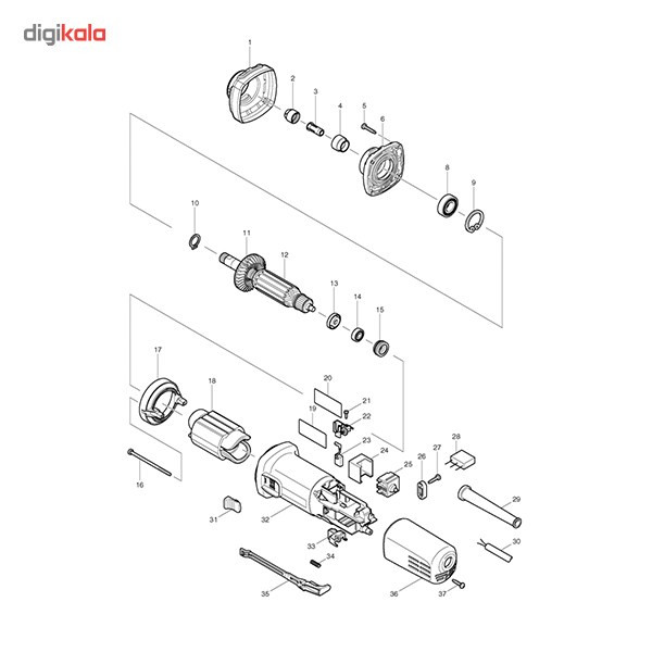 فرز انگشتی ماکیتا مدل GD0602 فرز انگشتی ماکیتا مدل GD0602
