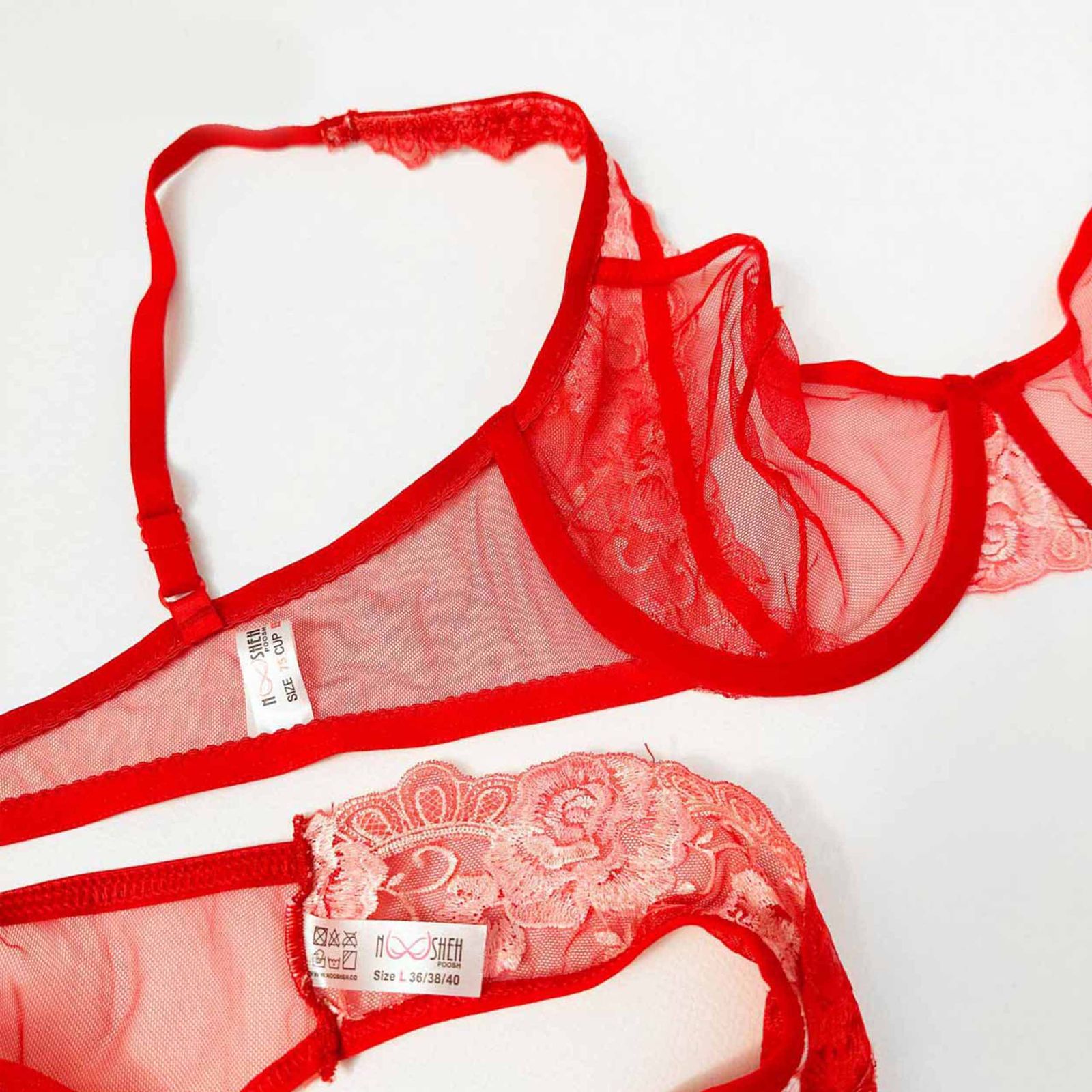 ست شورت و سوتین زنانه نوشه پوش مدل 96002 -  - 11