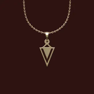 گردنبند طلا 18 عیار زنانه مدوپد مدل هندسی کد X2-1-1277