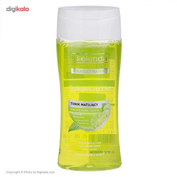 تونر پاک کننده صورت بی یلندا مدل Cucumber And Lime حجم 200 میلی لیتر