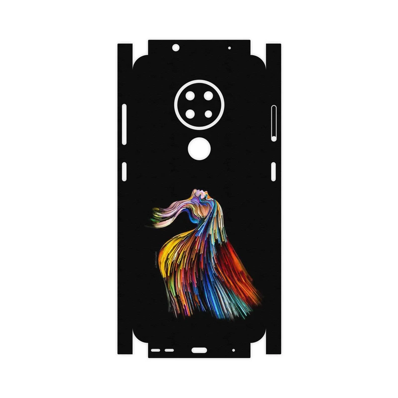 برچسب پوششی ماهوت مدل Rainbow Hair Digital Art-FullSkin مناسب برای گوشی موبایل نوکیا 7.2