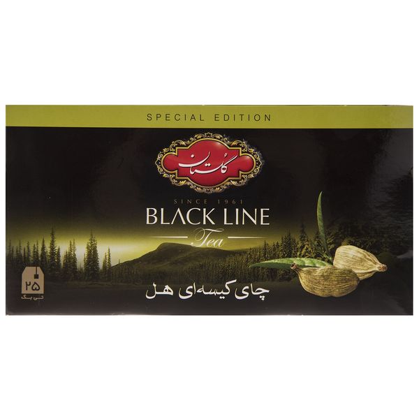 چای سیاه کیسه ای گلستان با طعم هل پک 25 عددی چای سیاه کیسه ای گلستان با طعم هل پک 25 عددی
