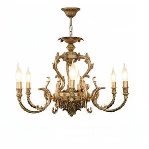 لوستر آویز 6 شعله طرح گندمی