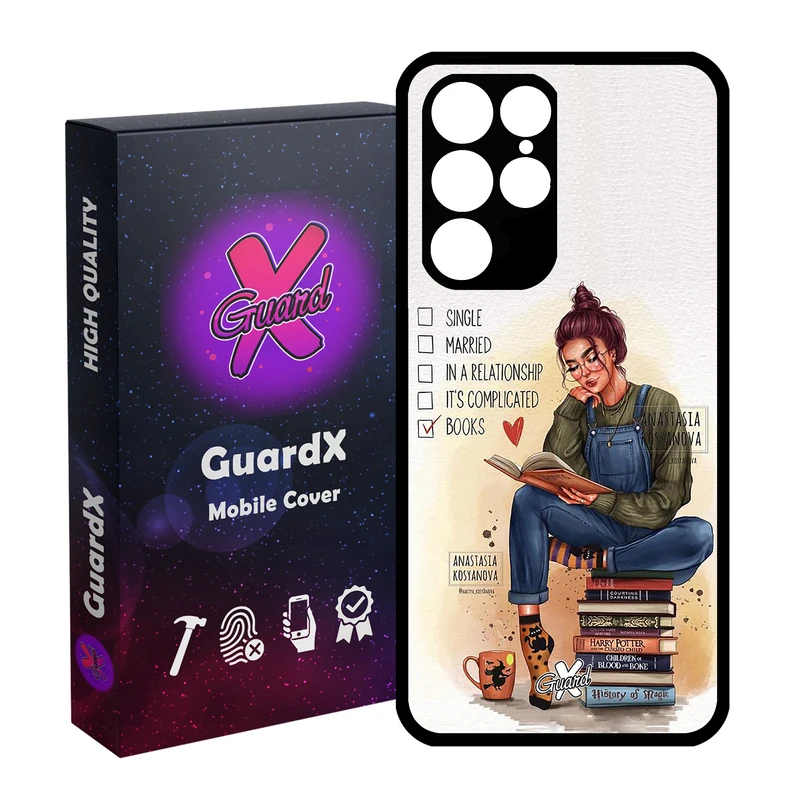 کاور گارد ایکس طرح دختر مدل Glass10286 مناسب برای گوشی موبایل سامسونگ Galaxy S22 Ultra
