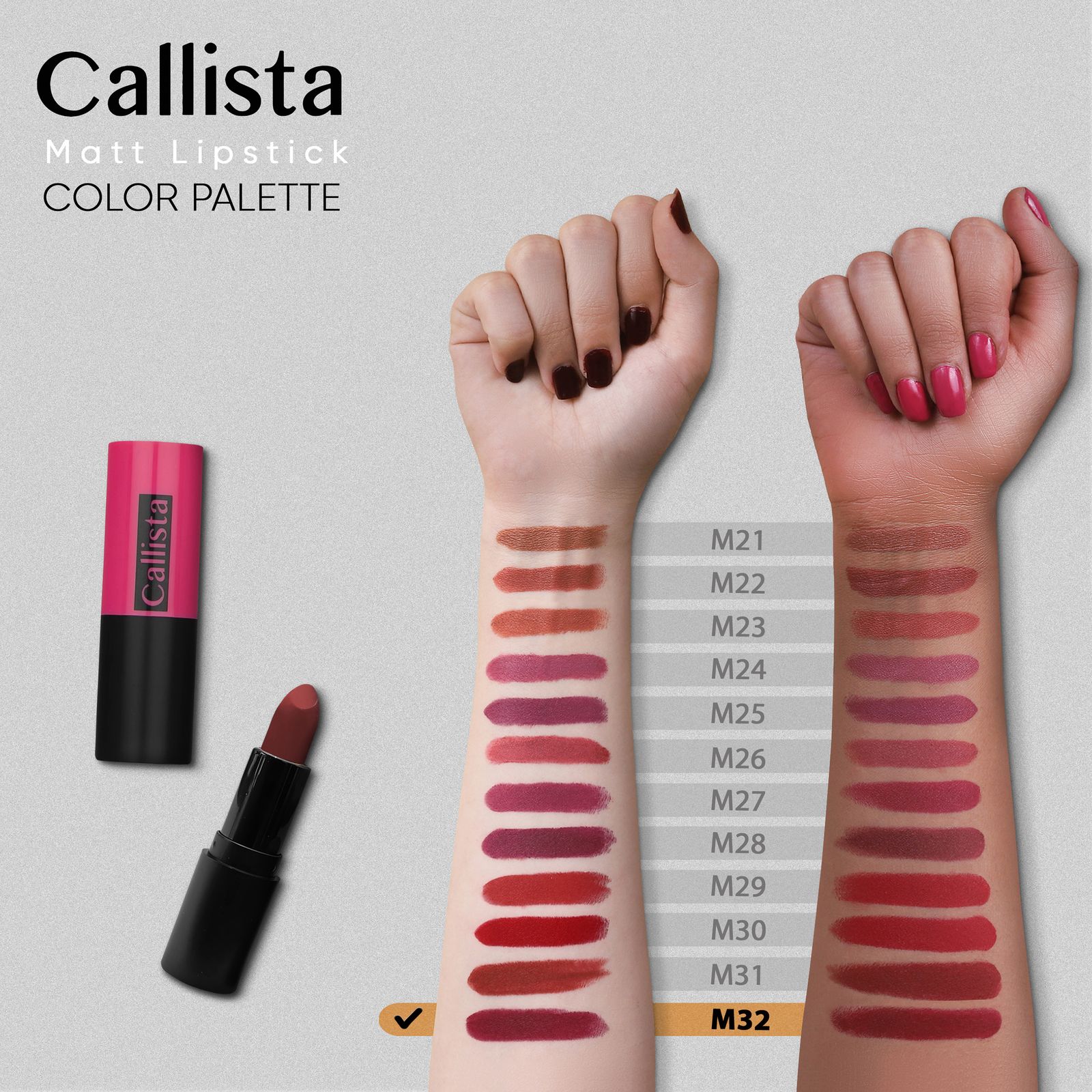 رژ لب جامد کالیستا مدل Matt شماره M32 - - 2