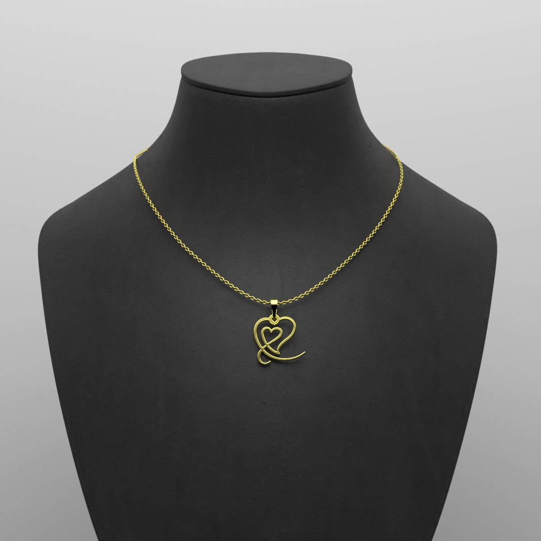 گردنبند طلا 18 عیار زنانه مدوپد مدل قلب کد E3-1-1277