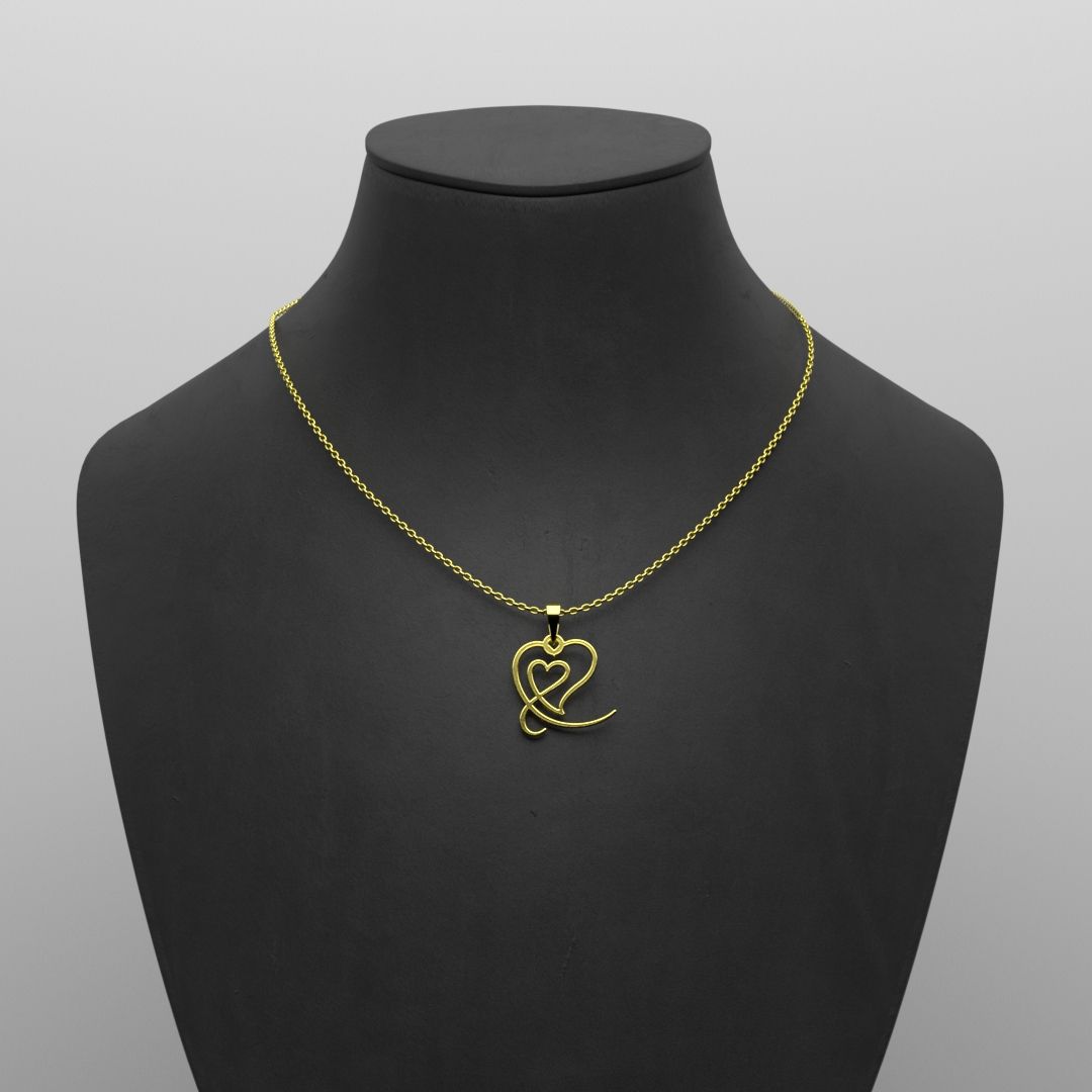 گردنبند طلا 18 عیار زنانه مدوپد مدل قلب کد E3-1-1277 -  - 1