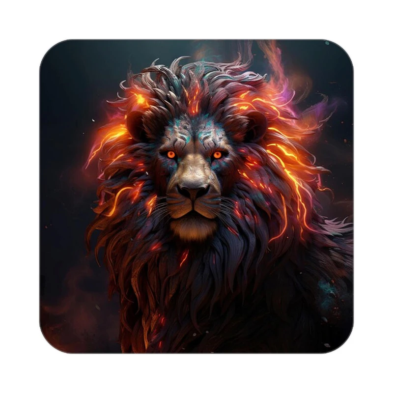 زیر لیوانی کاکتی طرح شیر مدل mp24265