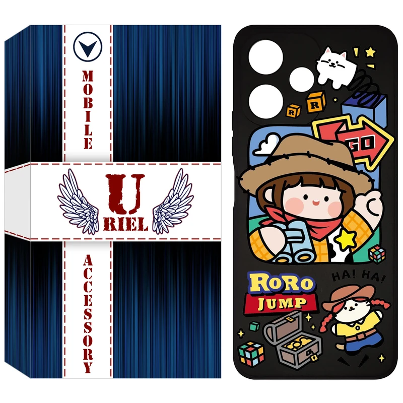 کاور یوریل مدل KSH کد 29 طرح دختر خوشحال مناسب برای گوشی موبایل شیائومی Poco M6 Pro 5G