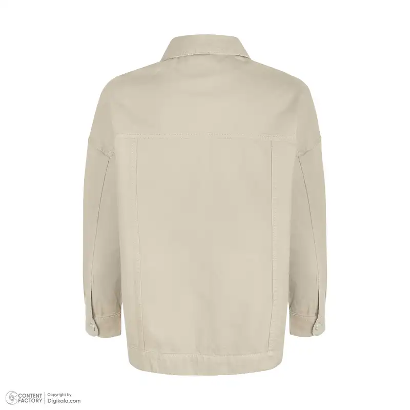 کت زنانه ژیار مدل سرآستین افتاده رنگ نسکافه ای